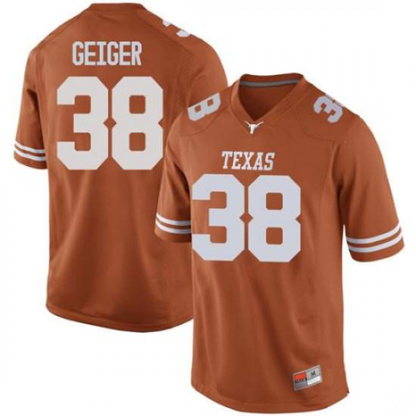 Men University of Texas #38 Jack Geiger Game Alumni Jersey Orange